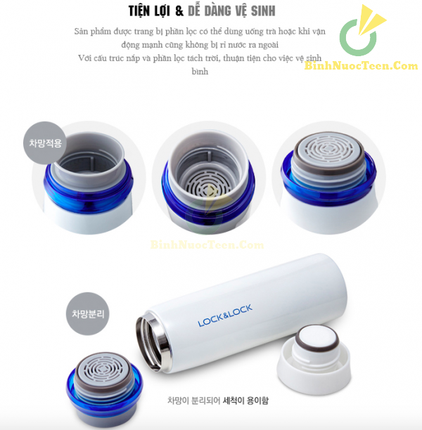 ( HÀNG KHUYẾN MÃI TỪ PEDIASURE ) Bình Giữ Nhiệt Lock&Lock Feather Light LHC4131 (450ml)