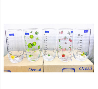 Ly Thủy Tinh Ocean Chia Vạch Trái Cây 625 ml