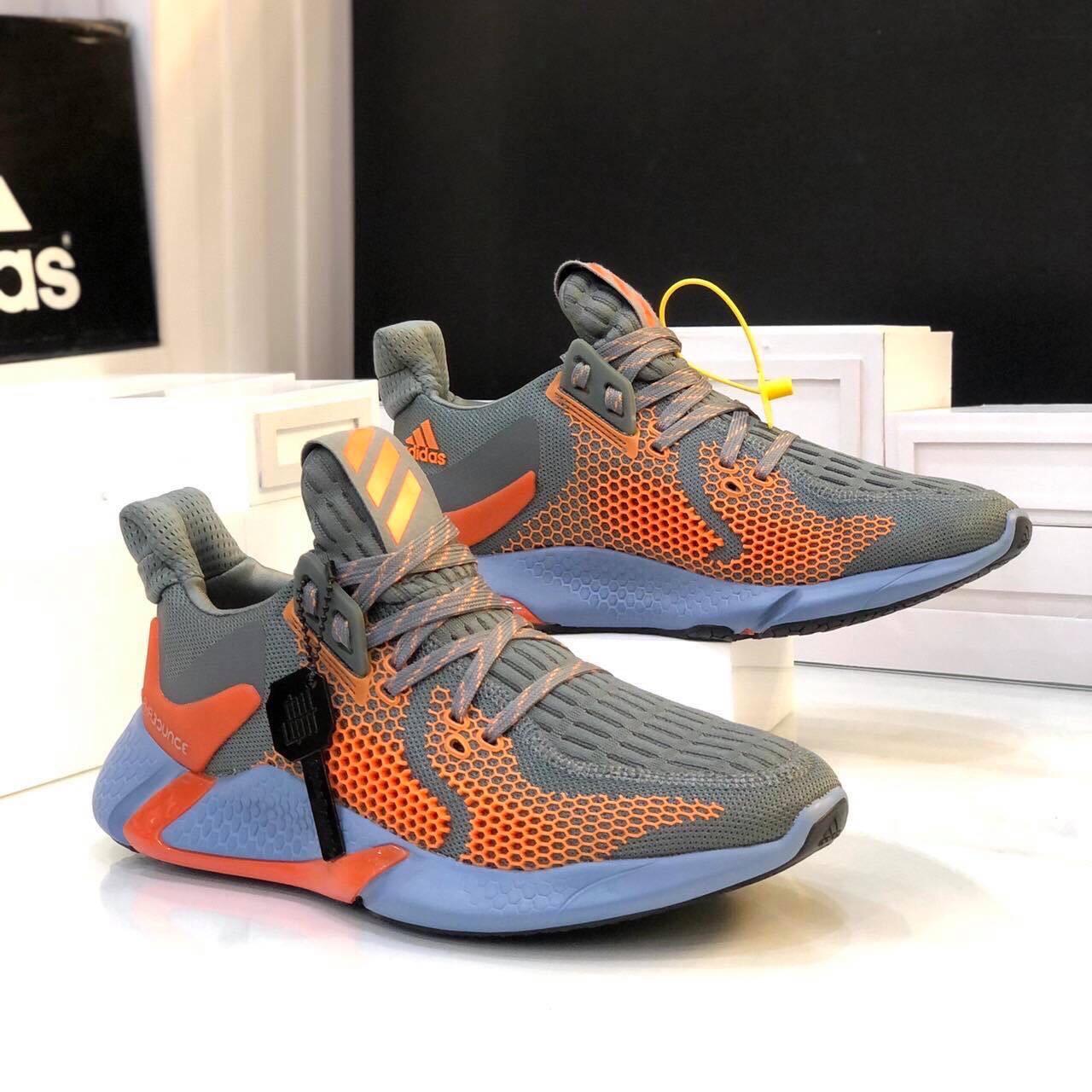 Giày Thể Thao Nam Adidas Alphabounce 2020 XÁM CAM -- Sneaker 2020