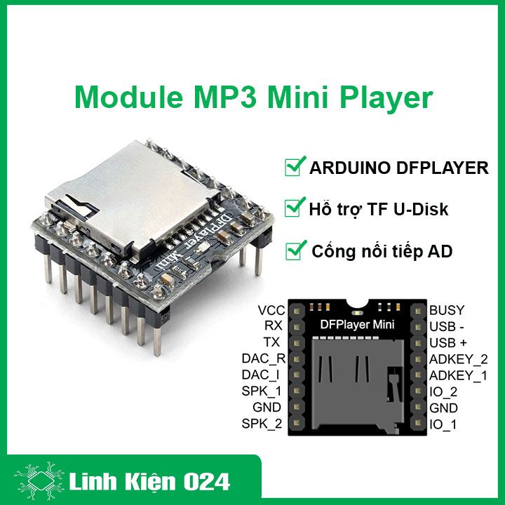Module mp3 mini player for-arduino dfplayer