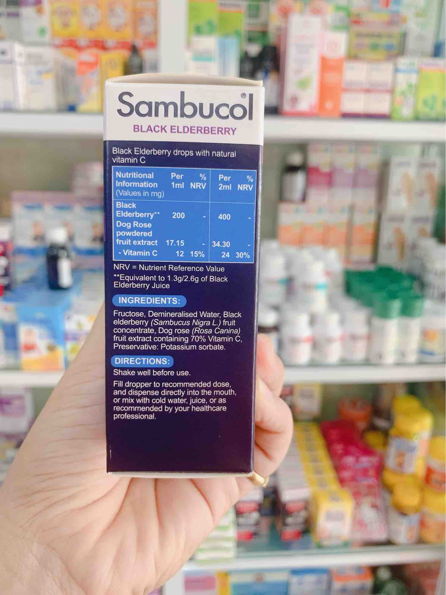 Sambucol tăng đề kháng drop dạng giọt cho bé từ 6 tháng
