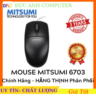 Chuột Vi Tính Có Dây MITSUMI 6703 phân phối HẰNG THỊNH - Hàng Chất Lượng Cao, Siêu Bền