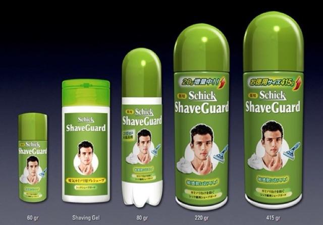 Bọt cạo râu Schick ShaveGuard 200g - Nhật Bản