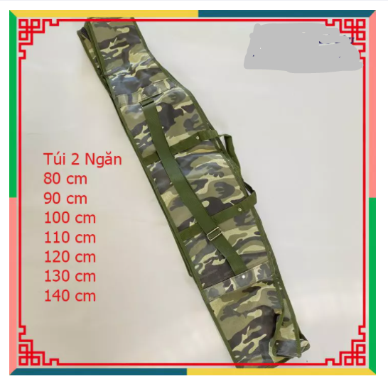 Túi đựng cần câu cá 2 ngăn rằn ri đủ size từ 80cm đến 140cm, tui dung can cau ca, tui dung can cao cap