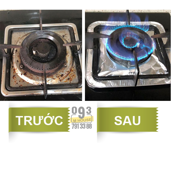 [HCM]Combo 10 Tấm Giấy Bạc Lót Bếp Ga Chắn Dầu Mỡ