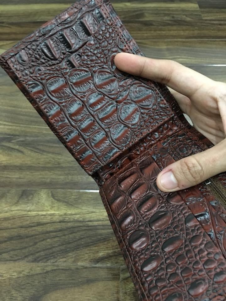 Bóp da cá sấu loại xịn,đốt k cháy (hàng mới về,siêu đẹp,giao màu ngẫu nhiên)
