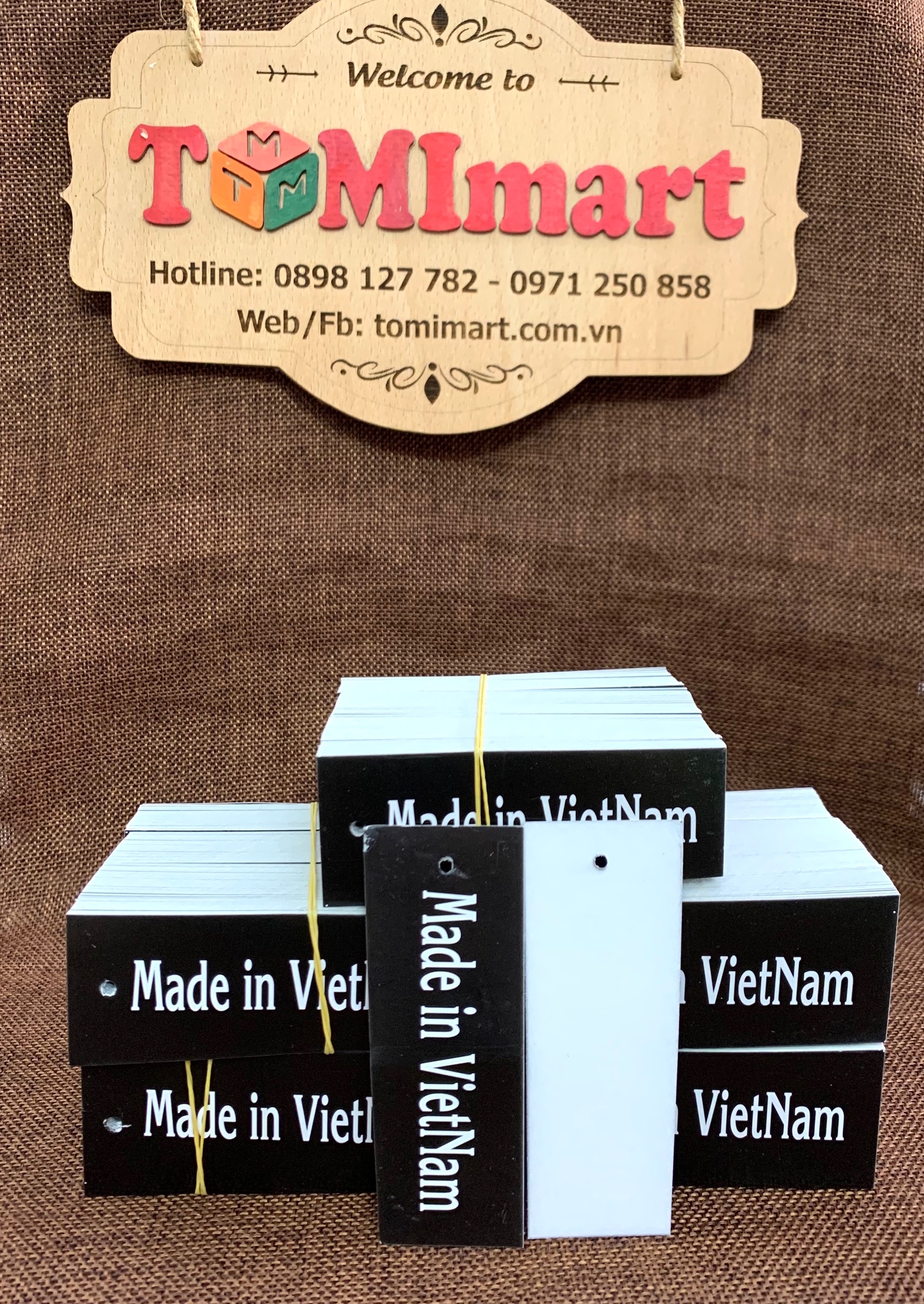 [HCM]Tag mác quần áo made in Việt Nam