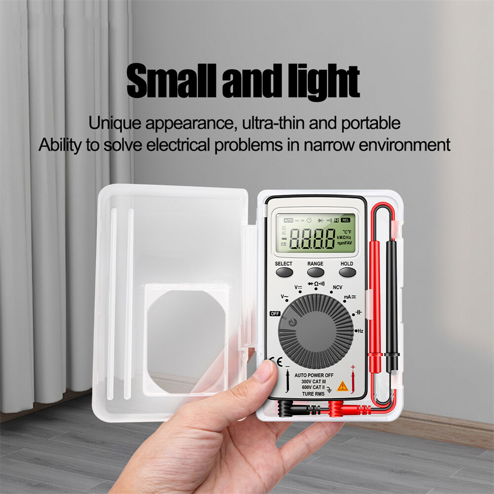 Shockley ANENG Thiết Bị Kiểm Tra Mini Đồng Hồ Vạn Năng Kỹ Thuật Số Di Động Vôn Kế Ampe Ohm Chống Cháy Tự Động Sạc Được Tầm Xa TRMS