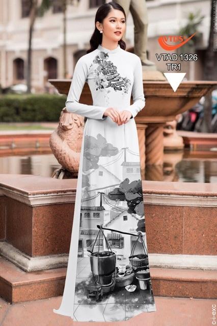 [HCM]Vải áo dài phong cảnh
