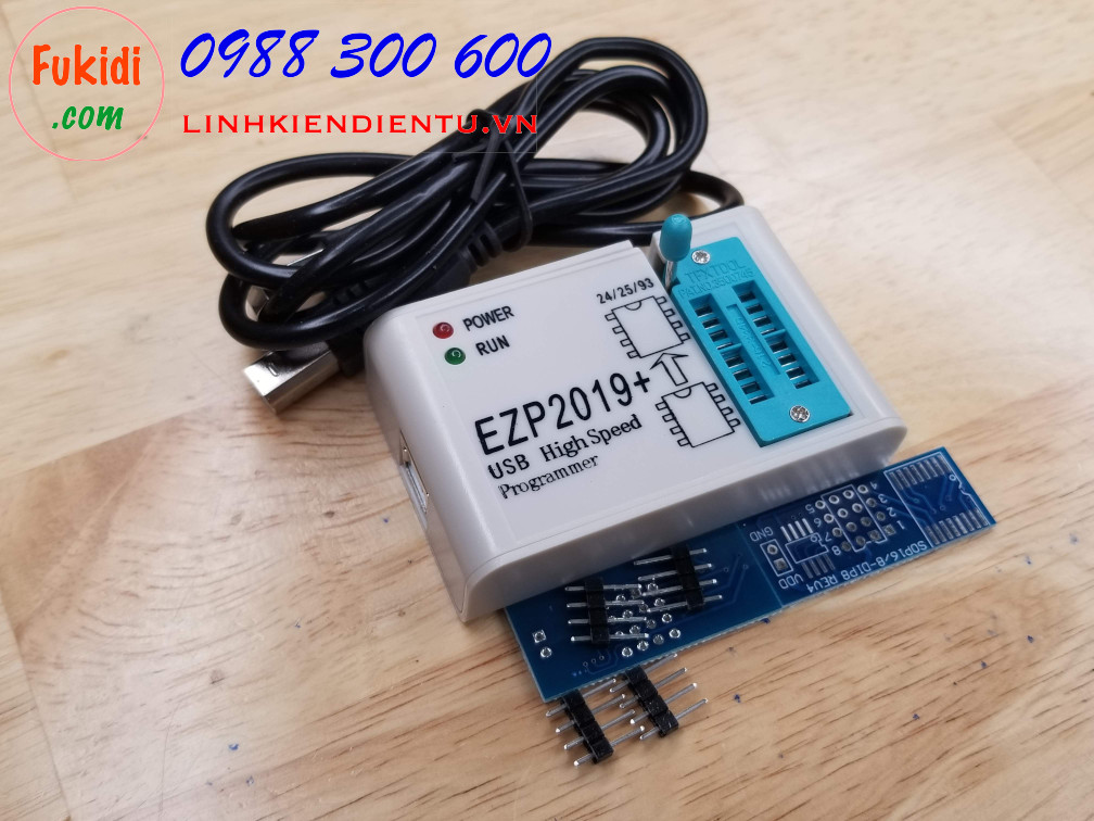 EZP2019+ Mạch nạp, copy chip nhớ BIOS máy tính họ 24, 25, 93 EEPROM