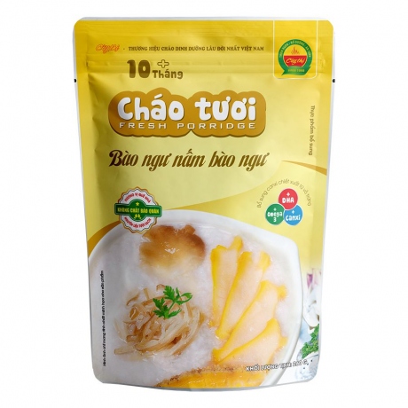 Cháo bào ngư nấm-Cháo tươi ăn liền-Cháo ăn dậm-Cháo gói tươi