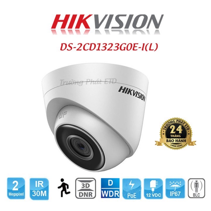 Camera IP Hồng ngoại 2MP Hikvision DS-2CD1323G0E-I(L)