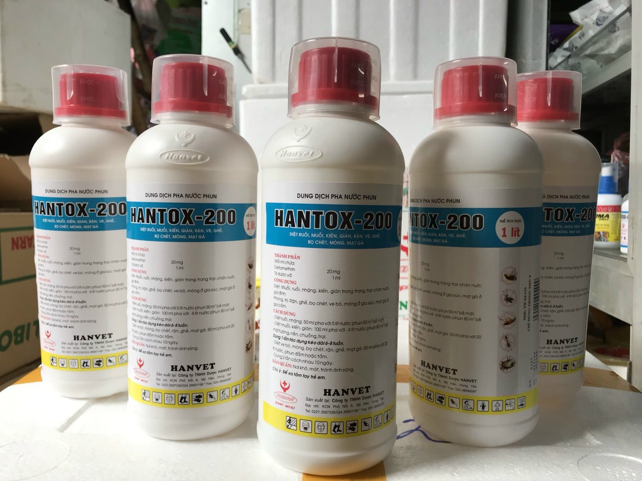 Thuốc diệt ruồi, muỗi, kiến, gián HANTOX200 (1 lít)