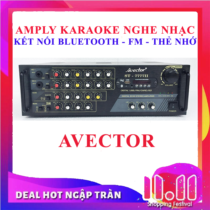 TOP BÁN CHẠY Ampli karaoke bluetooth Amply nghe nhạc gia đình BLUETOOTH