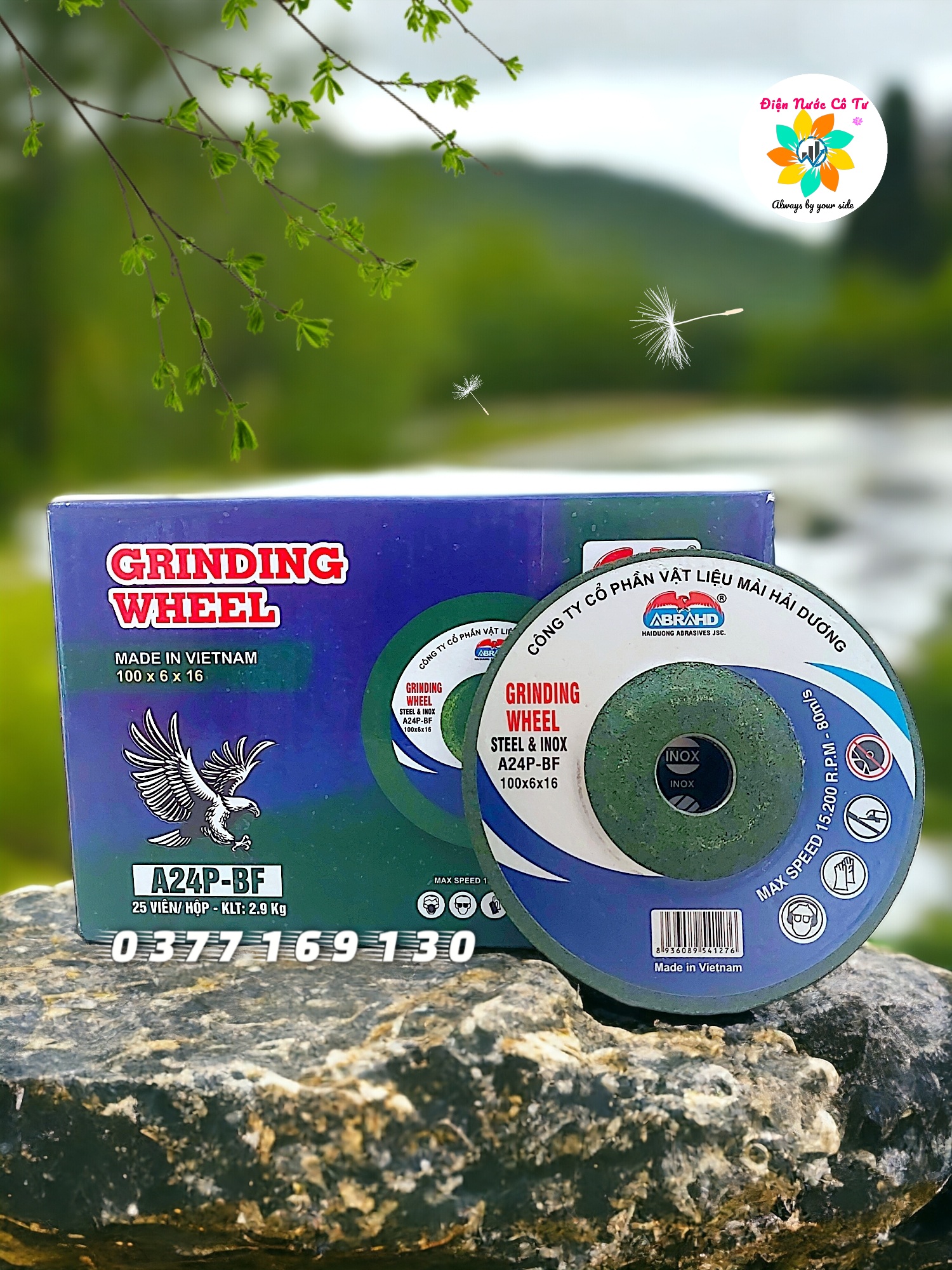 Đá mài sắt mài inox 1 tấc Hải Dương