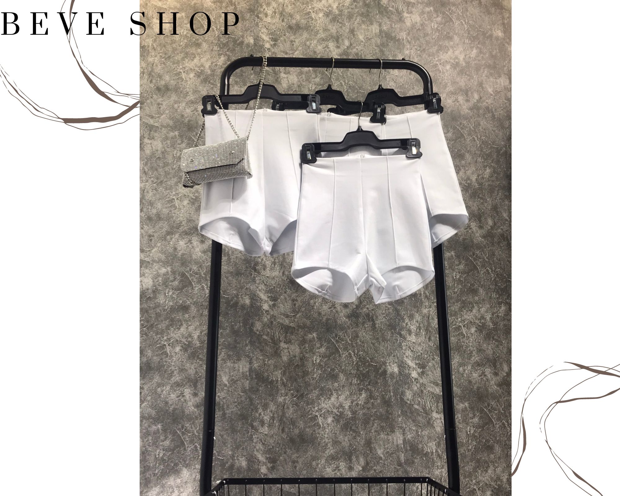 [Mã 12FASHIONSALE1 giảm 10K đơn 50K] QUẦN SHORT DANCE TRẮNG GÂN LƯNG CAO