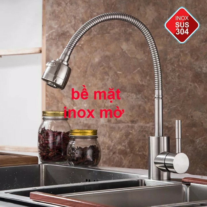 Vòi rửa bát nóng lạnh INOX 304