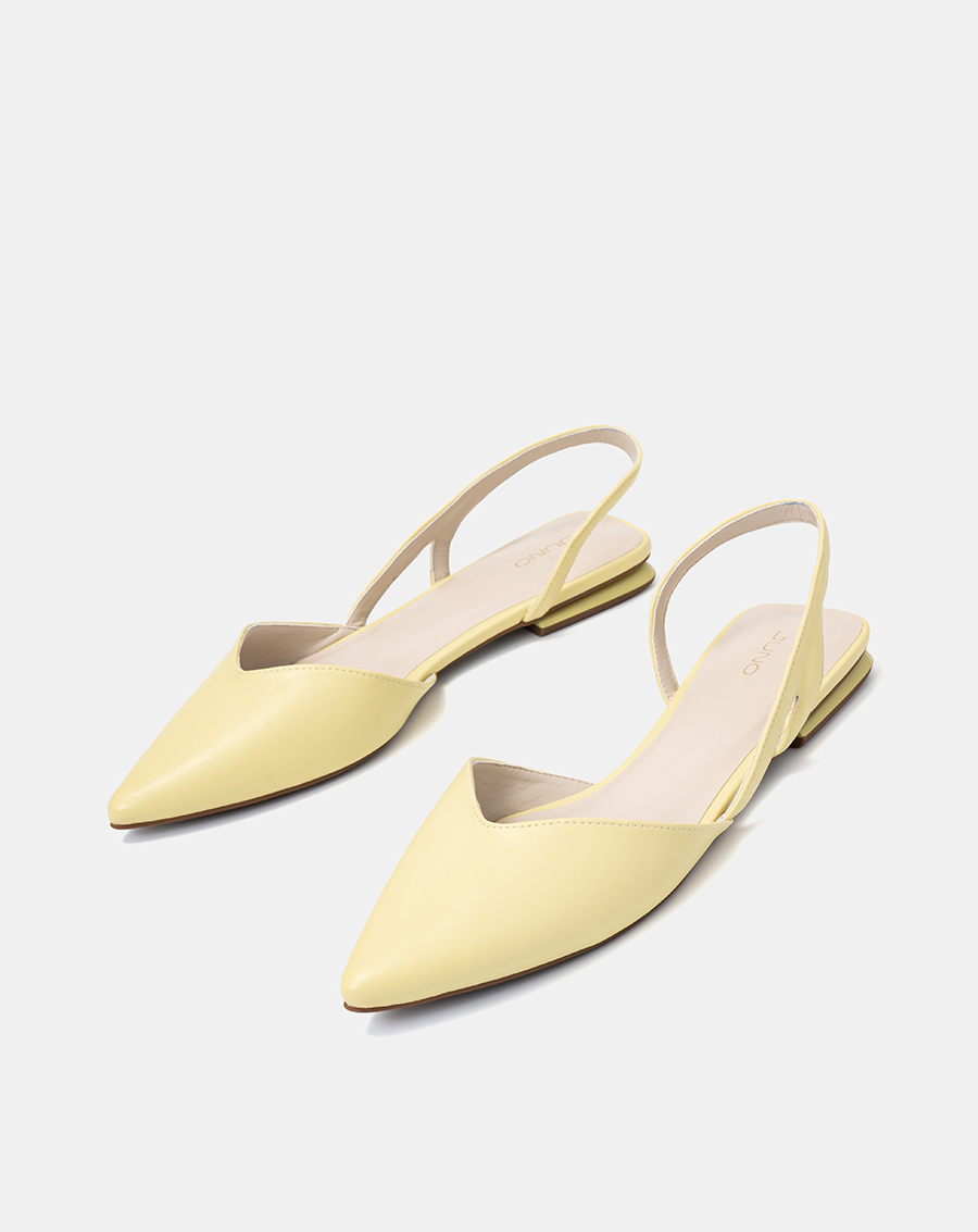 Giày Búp Bê Nữ 3cm Thời Trang JUNO Slingback Bệt BB03100