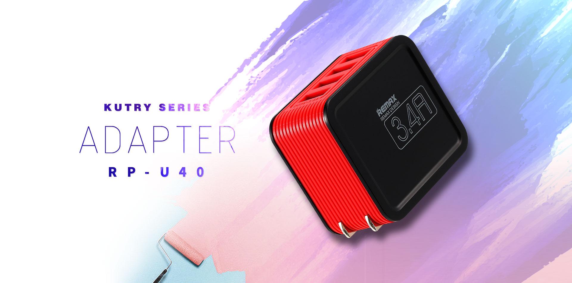 CỦ SẠC REMAX RP-U40 - 4 CỔNG USB 3.4A - SẠC NHANH