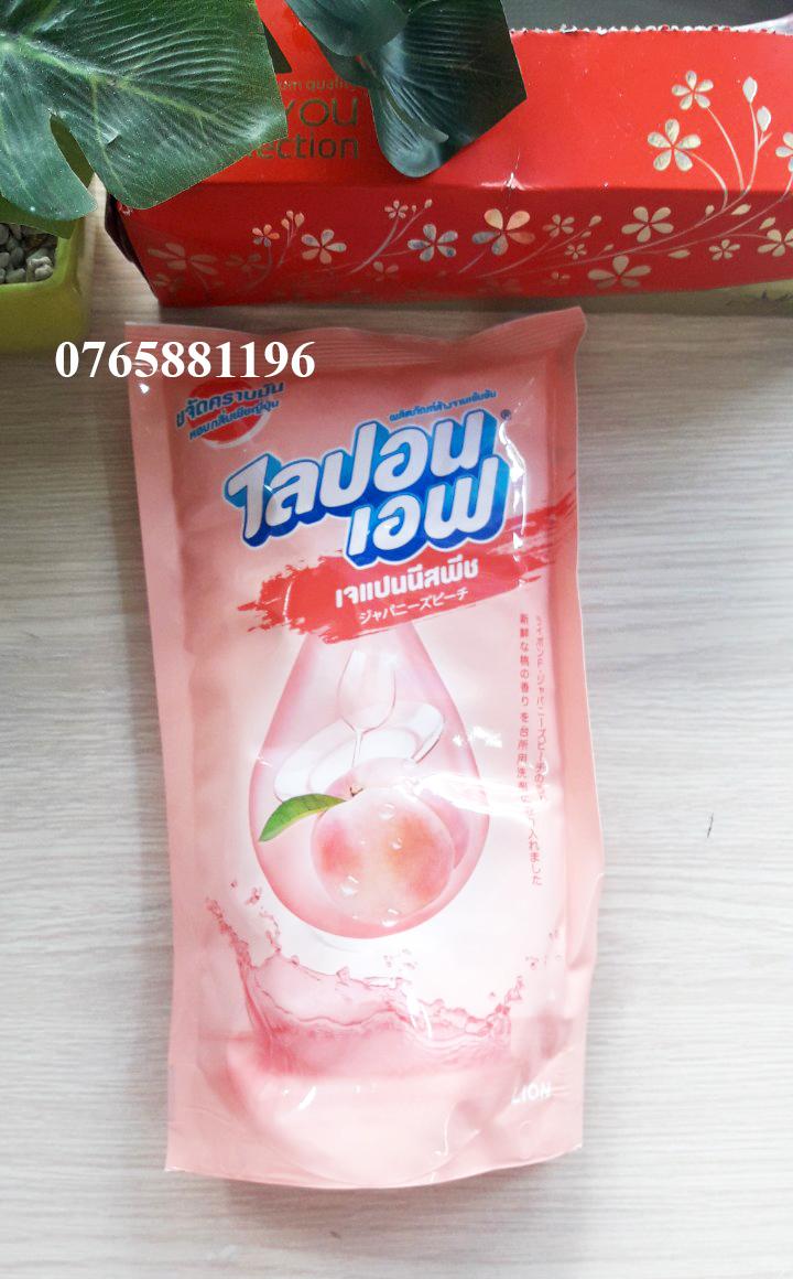 Combo 3 túi Nước rửa chén Lipon Đào 500ml