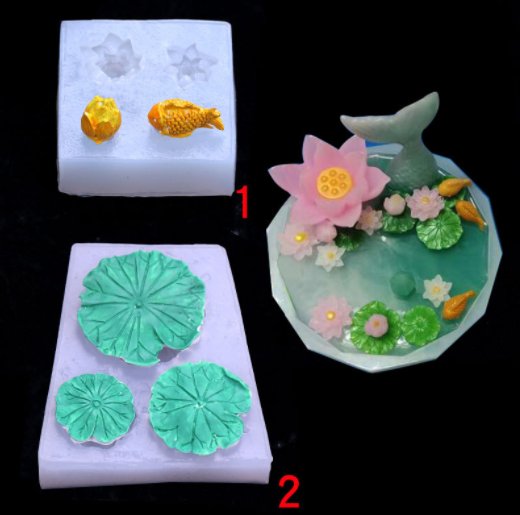 Khuôn Silicon Rau Câu Lá Sen Nhỏ