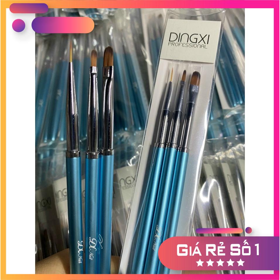Set cọ 3 cây Dingxi (cọ vẽ nét, cọ hoa cúc, cọ đắp gel) - Mini Nails