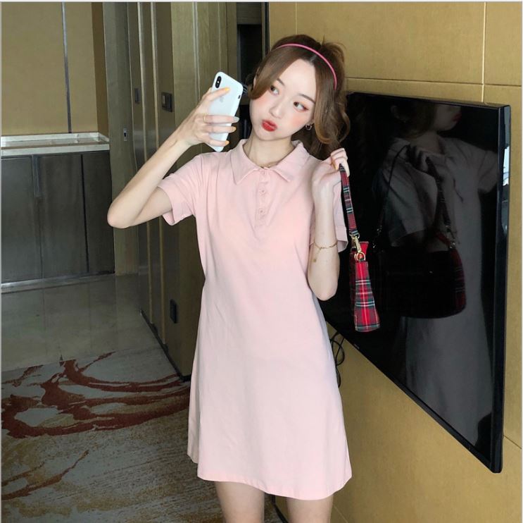 Đầm polo cổ áo sơ mi