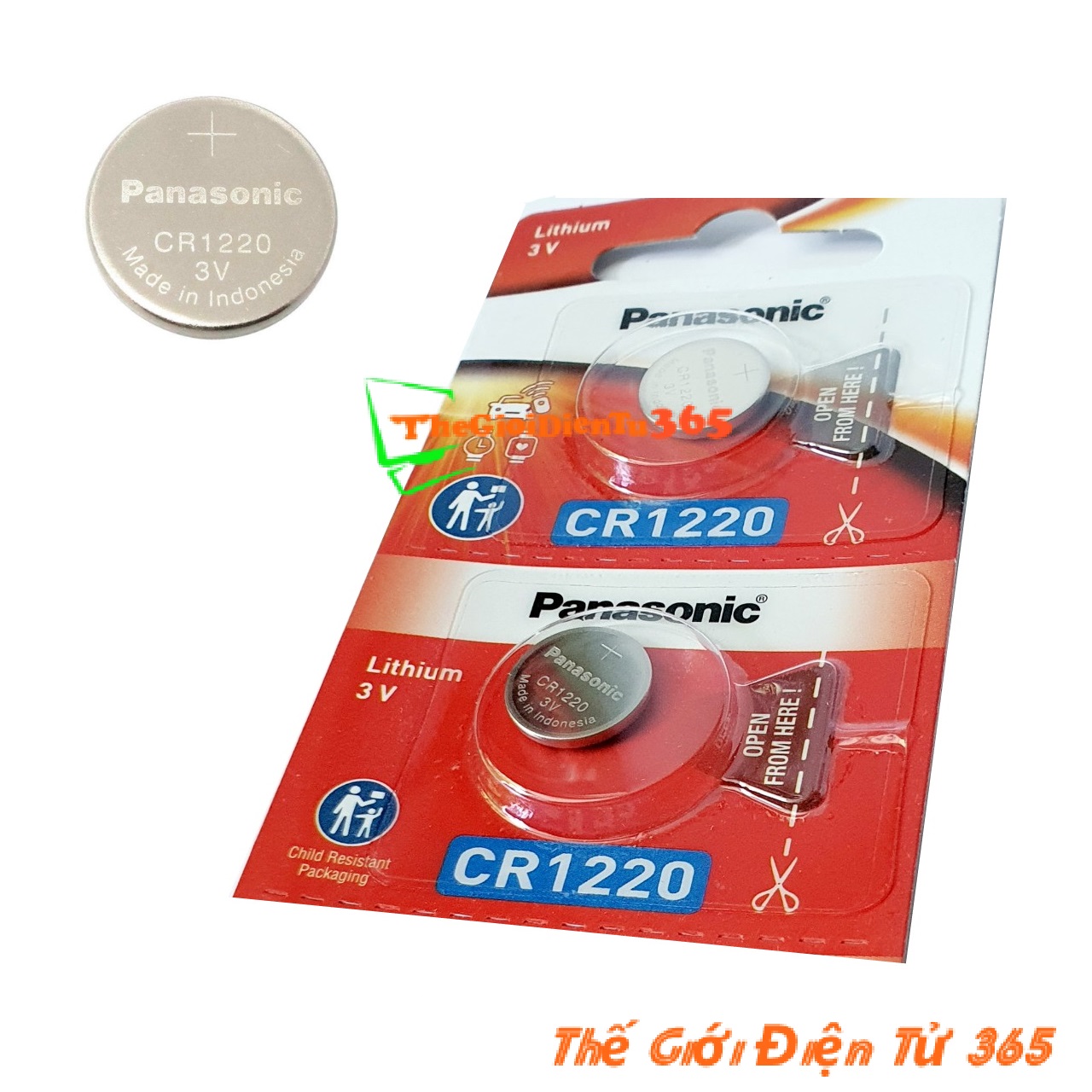 Pin cr1220 panasonic 3v lithium chính hãng