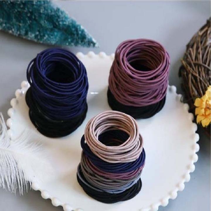 100 Dây Thun Cột Tóc Nhiều Màu