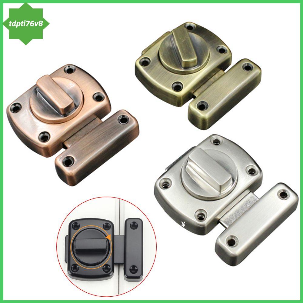 【COD&Hàng sẵn sàng】Chốt cửa đa năng Bảo mật gia đình Khóa cửa trượt Công tắc xoay Chốt cửa bằng hợp kim kẽm với vít gắn
