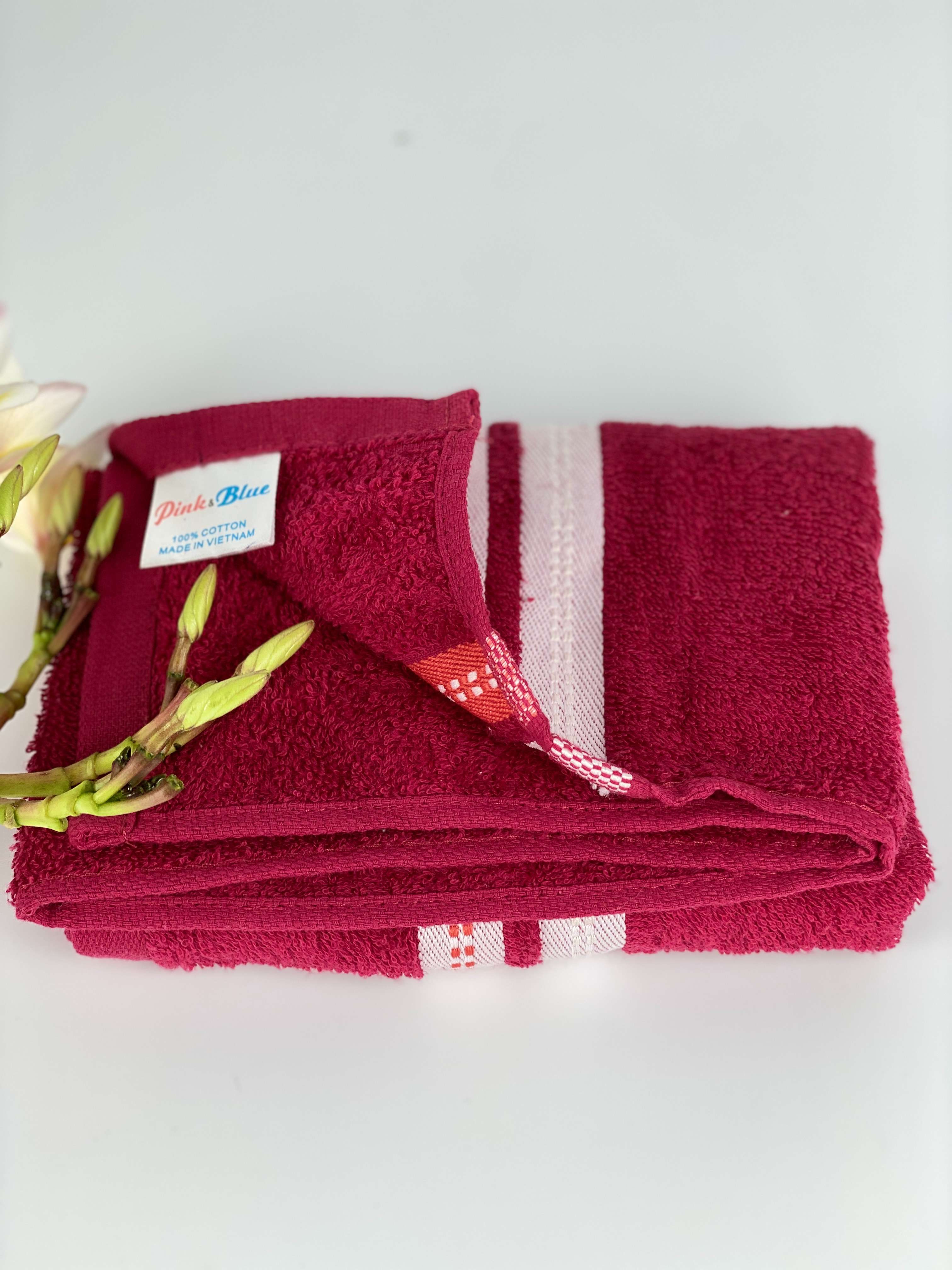 Khăn mặt, khăn gội cotton Phong Phú
