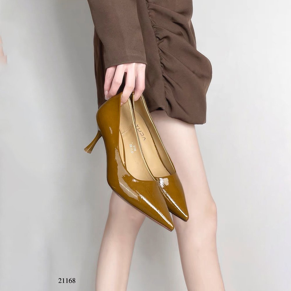 Giày Cao Gót Trơn Da Bóng 7 Phân 21168