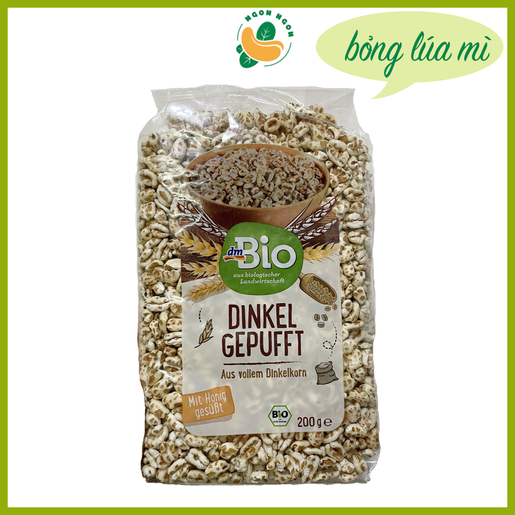 Bỏng lúa mì mật ong hữu cơ dmBio 200g