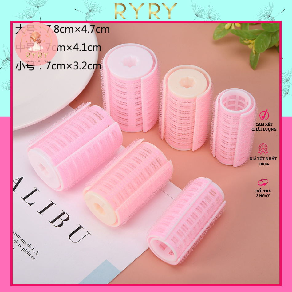 Set 2 lô cuốn tóc tự dính 2 lớp (lô gai cuốn cúp tóc phồng mái 2 lớp)