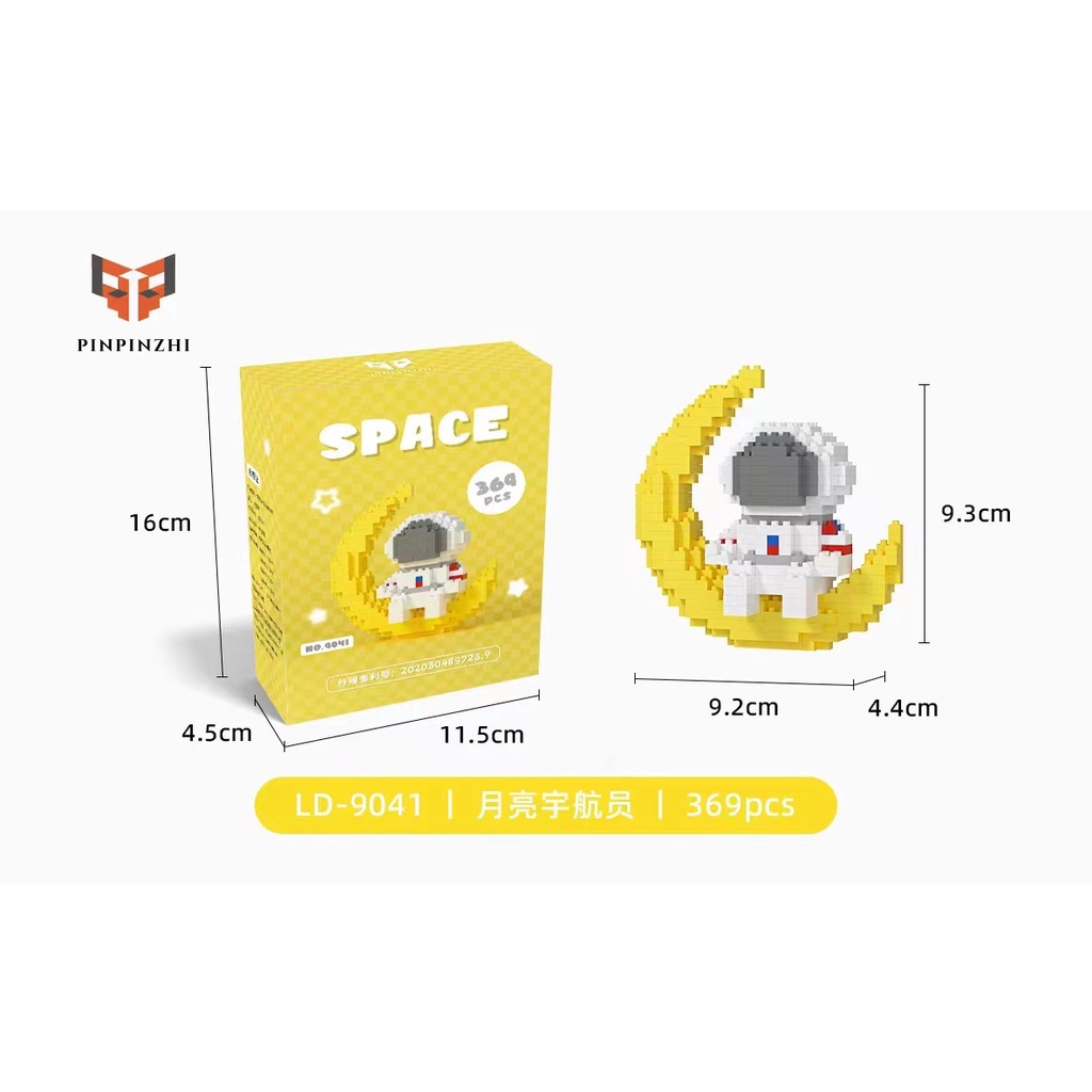 Lego mini đồ chơi lắp ráp 3D hình Phi Hành Gia dễ thương , cute có đèn Led - Super.Lego