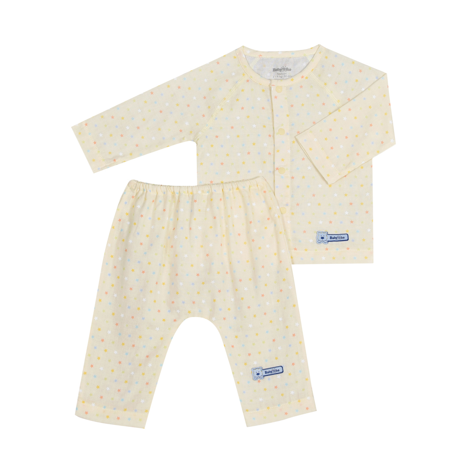 BỘ SƠ SINH XÔ NHẬT TAY DÀI 1213- HELLO BB (họa tiết ngẫu nhiên)