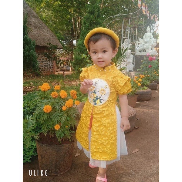 Set áo dài kèm mấn xinh xỉu cho bé cưng🌸🌸🌸🌸