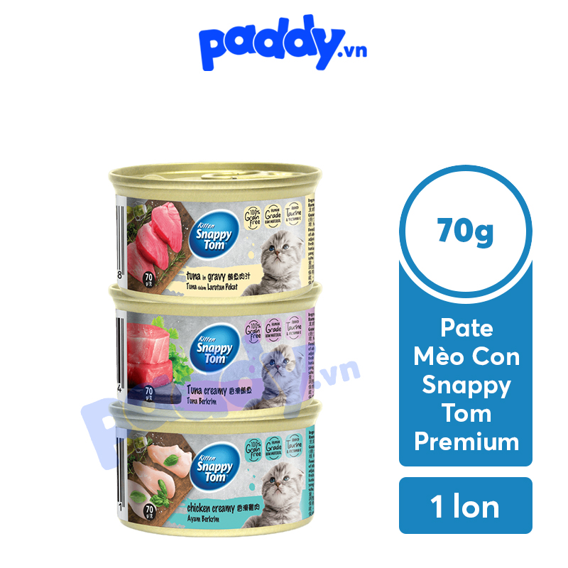 Pate Cho Mèo Con Snappy Tom Kitten Premium Lon 70g