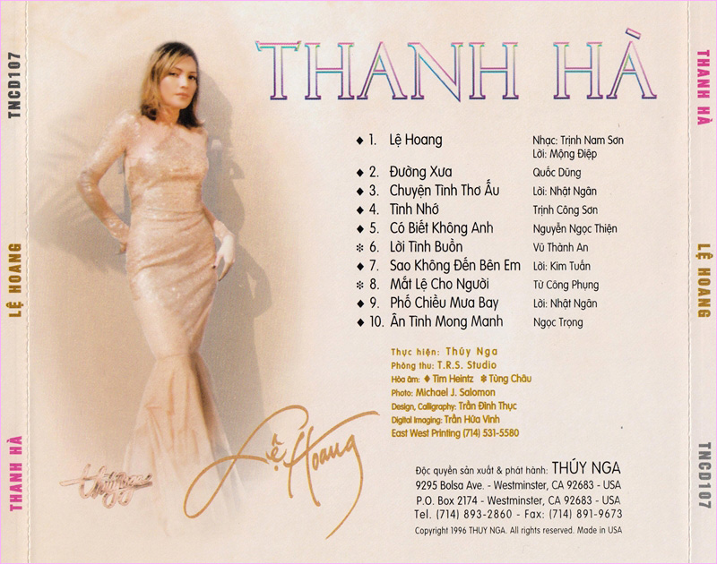 Bộ 08CD ca nhạc do Thanh Hà thể hiện