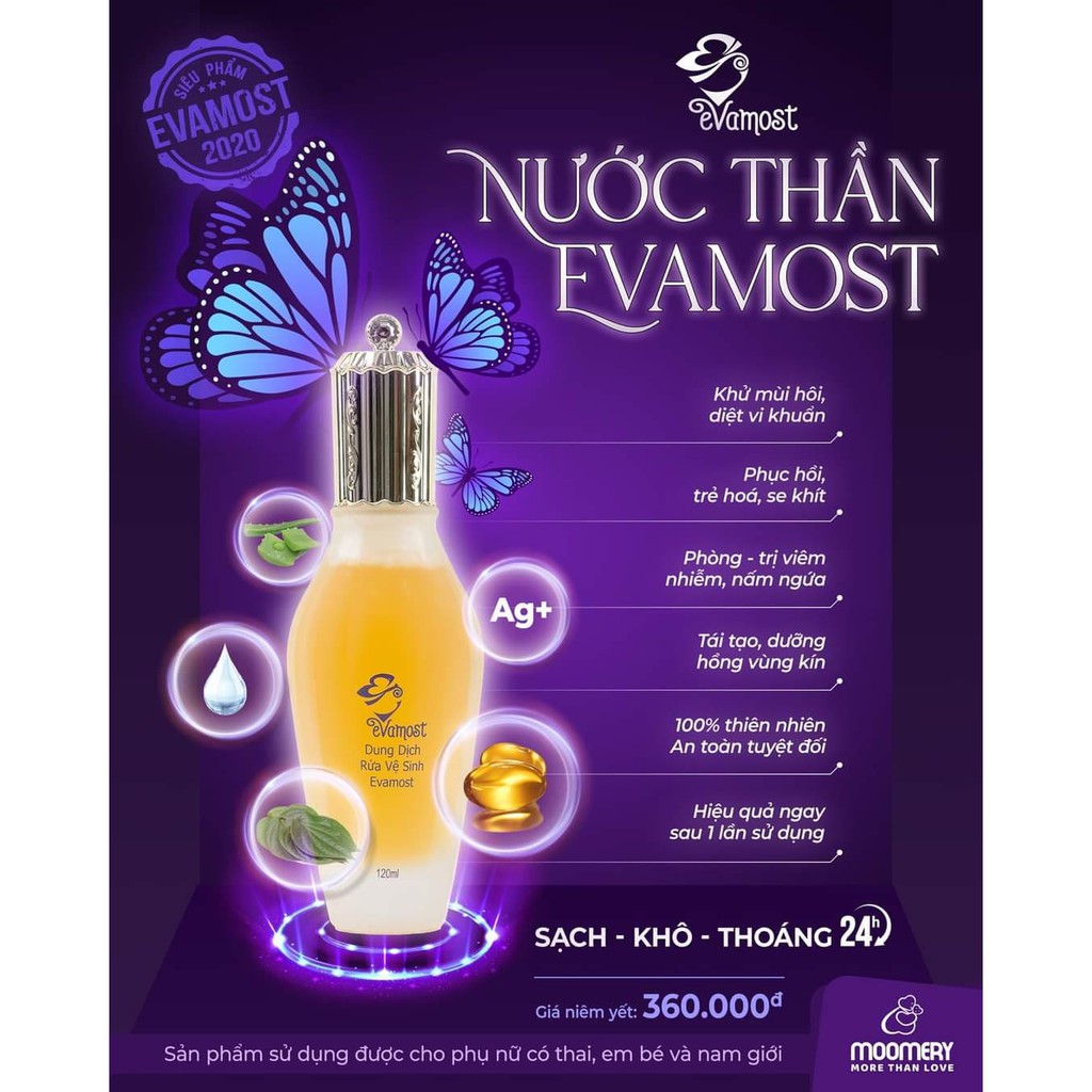 DUNG DỊCH VỆ SINH PHỤ NỮ EVAMOST CHÍNH HÃNG