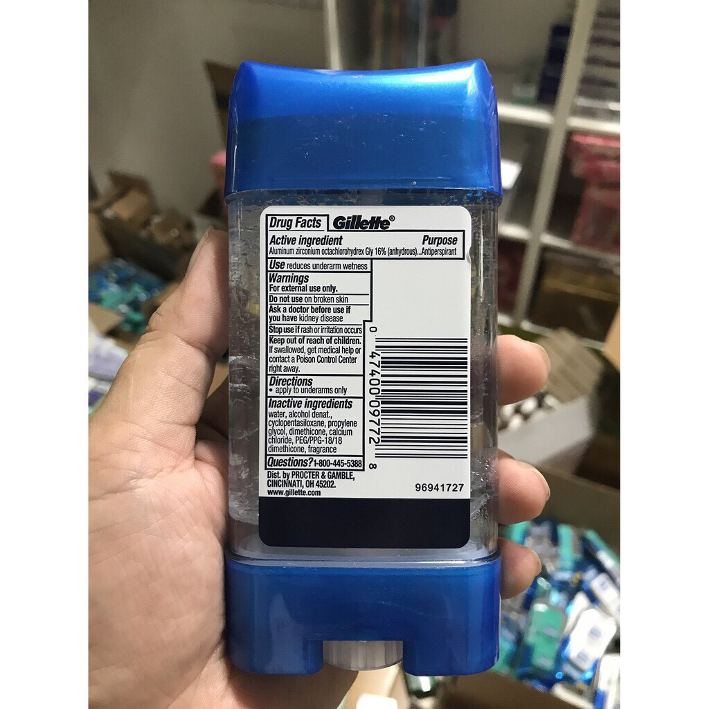 Lăn khử mùi nam Gillette arctic ice 107g Mỹ