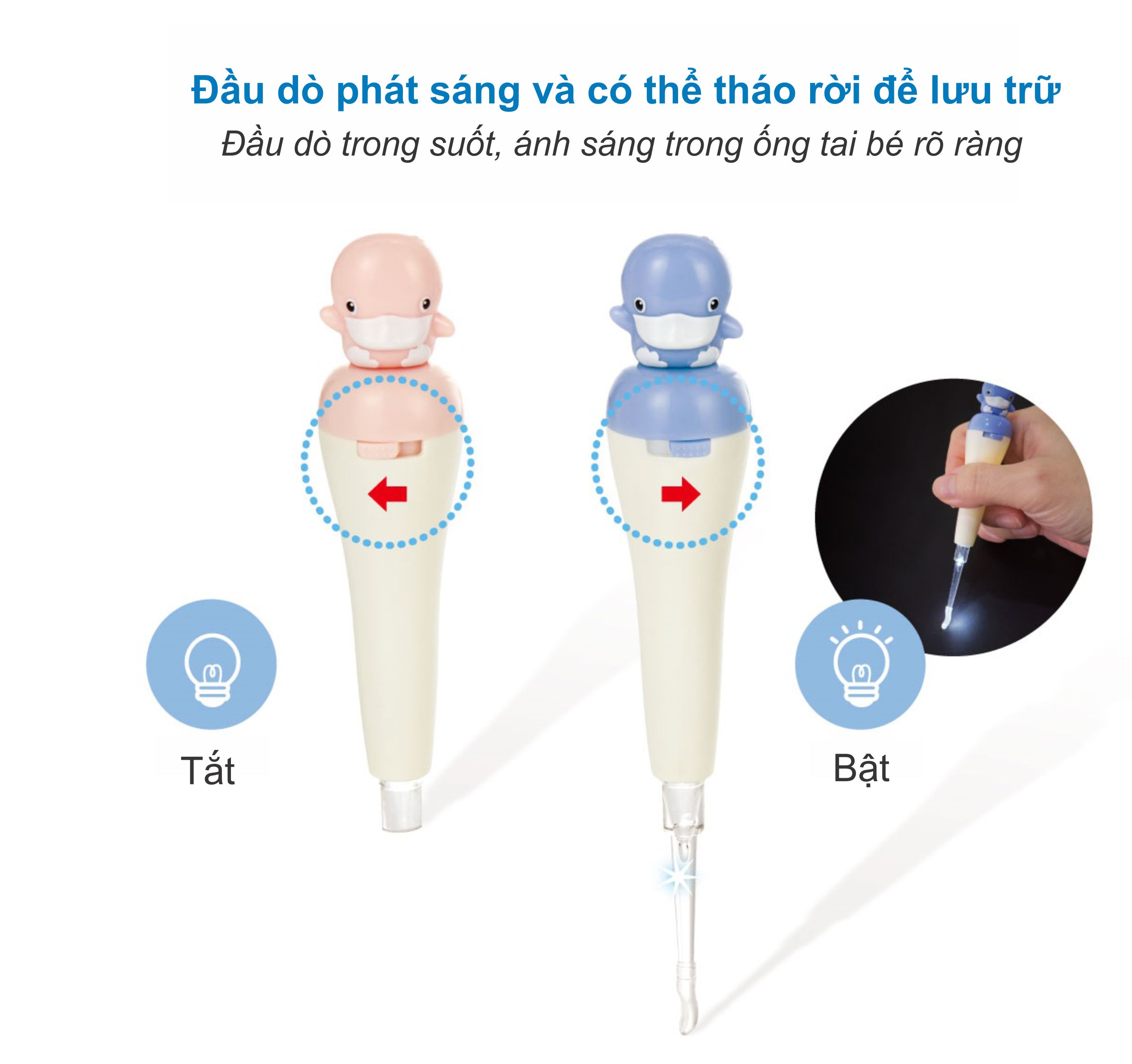 Ráy tai có đèn cho bé KUKU KU3036