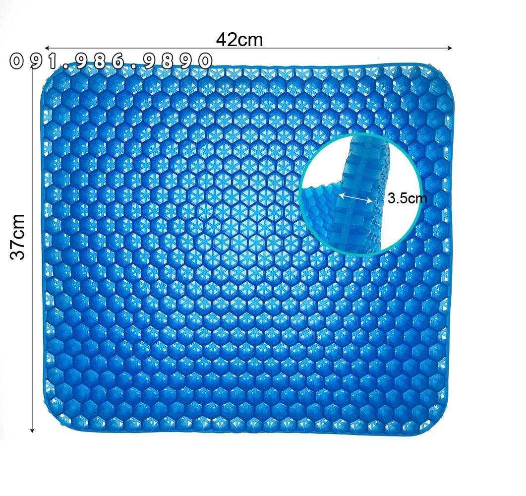 Đệm Silicone tấm lót ghế thoáng khí bảo vệ cột sống chất liệu mềm mại thân thiện tặng bọc đệm màu đen