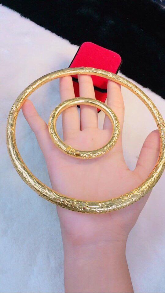 [HCM]Vòng cổ kiềng vàng cưới mạ vàng 24k thật sang trọng lấp lánh đẳng cấp Trang Sức GADO VC002 - Giúp cô dâu nổi bật trong lễ cưới và làm của hồi môn cho con gái