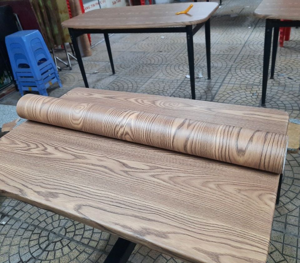 Giấy Dán Giả Gỗ, Decal Dán Tường Giả Vân Gỗ