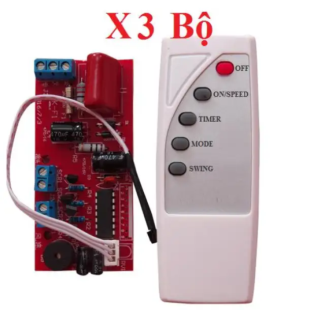 Combo 03 bộ mạch quạt điều khiển từ xa - LOẠI 1 CÓ IC BẢO VỆ - BẢO HÀNH UY TÍN 1 ĐỔI 1 bảo hành đổi mới