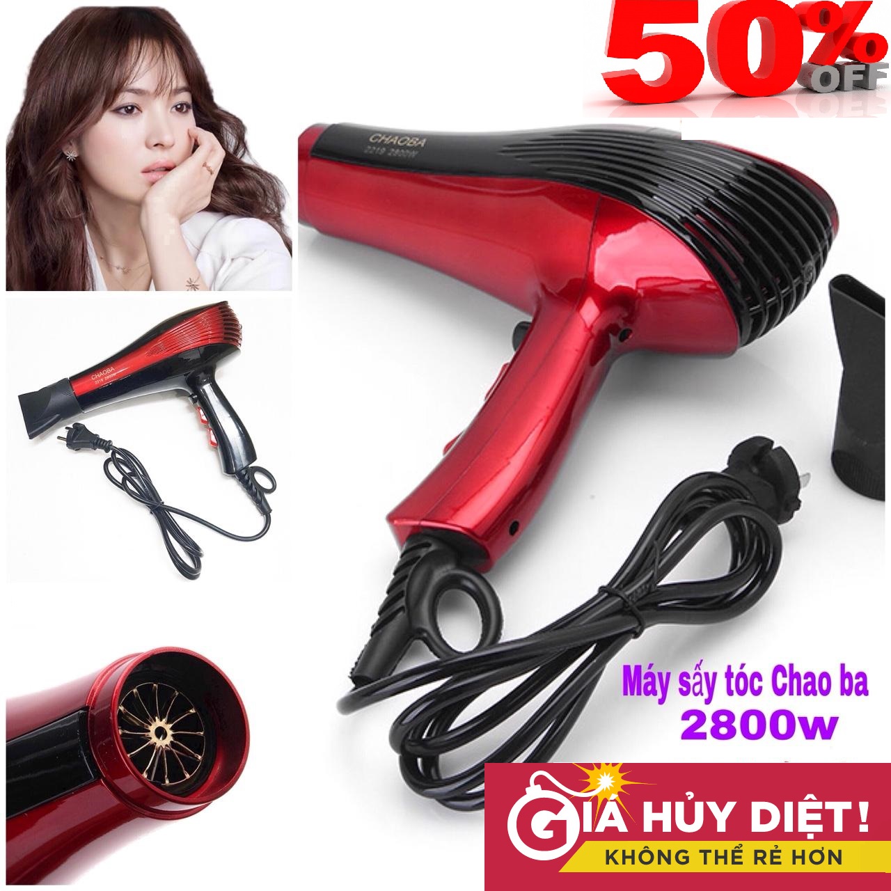 Máy sấy tóc loại nào tốt, mua máy sấy tóc. máy sấy tóc chaoba 2800 2 chiều nóng mát với 3 chế độ 2 nấc nhiệt độ giúp bạn thoải mái tùy chọn mức nhiệt phù hợp giúp tóc.