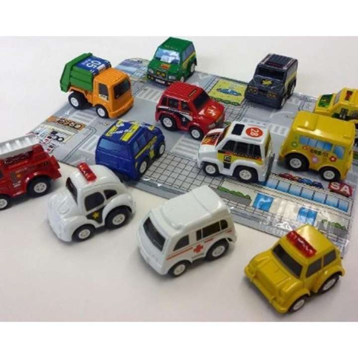 Sét túi 6 xe ô tô đồ chơi chạy cót mini dành cho bé yêu