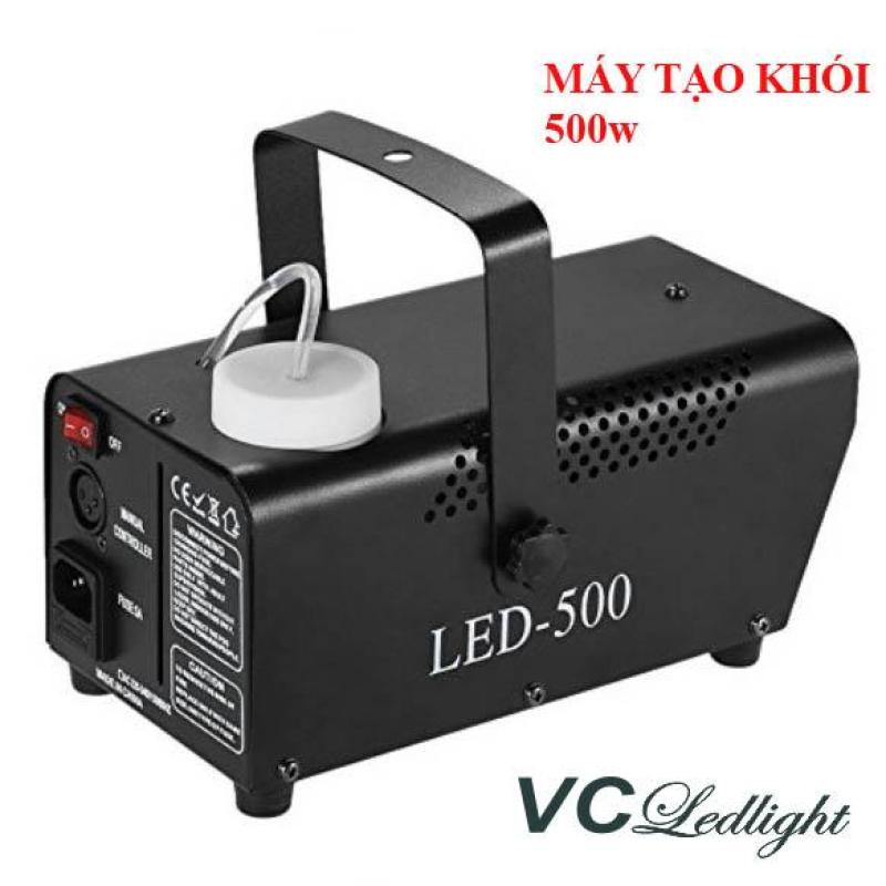 Máy tạo khói, máy phun khói sân khấu 500w, có đèn led màu và điều khiển từ xa