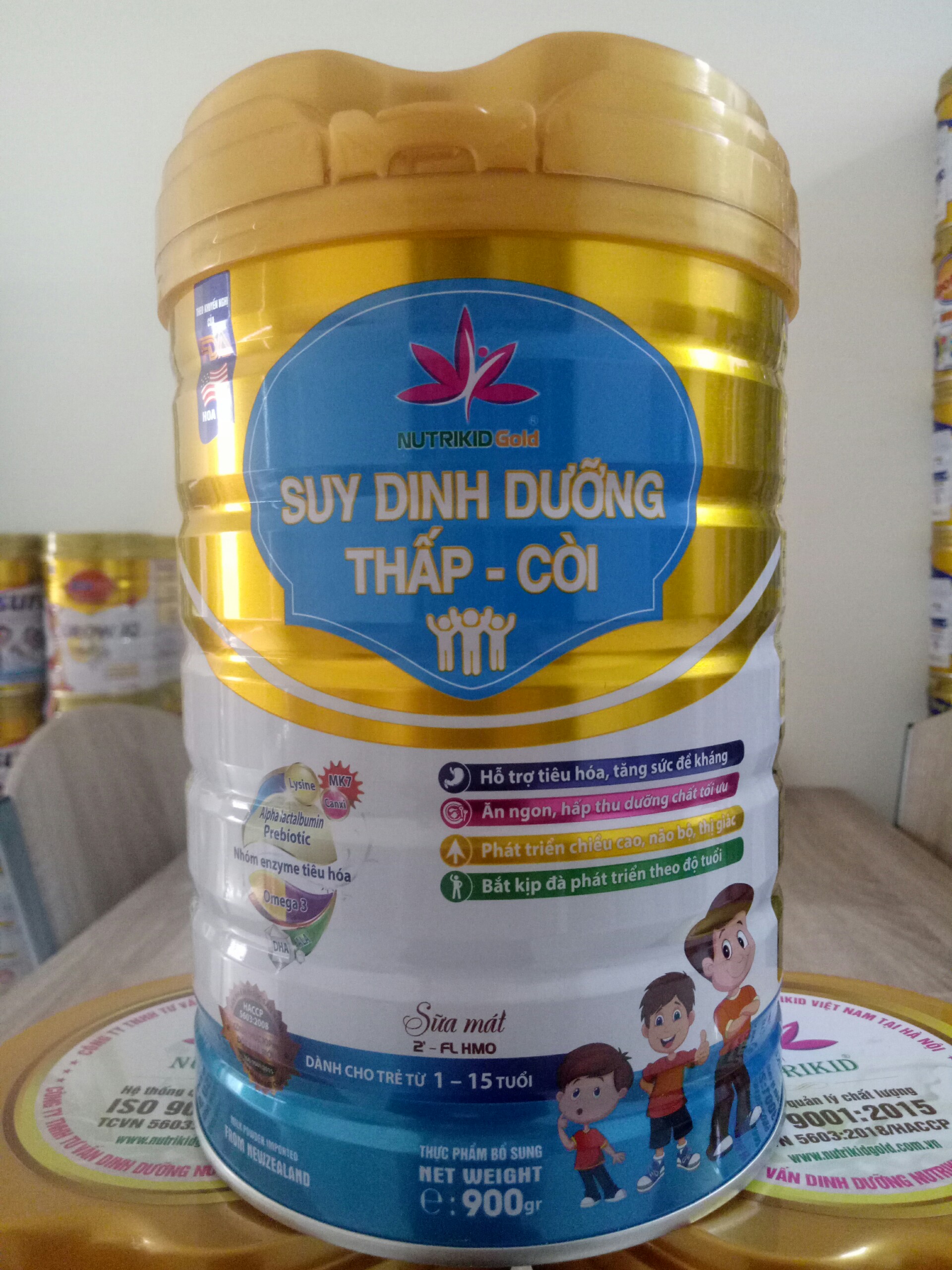 [Date 2026] Sữa tăng cân dành cho trẻ suy dinh dưỡng, thấp còi Nutrikidgold (900g)